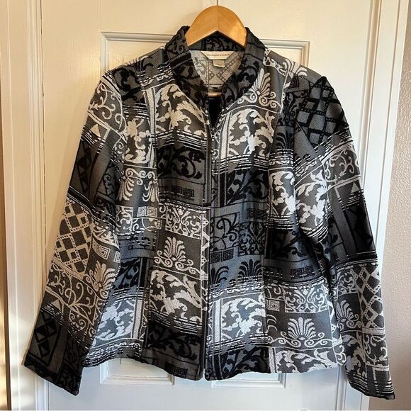 Christopher & Banks Black and Gray Patterned Jacket - Picture 6 of 10